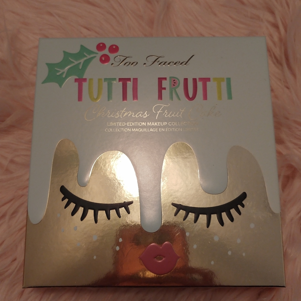 🎄FIRM! NWT TOO FACED TUTTI FRUITTI CHRISTMAS FRUIT CAKE LIMITED EDITION BOX SET